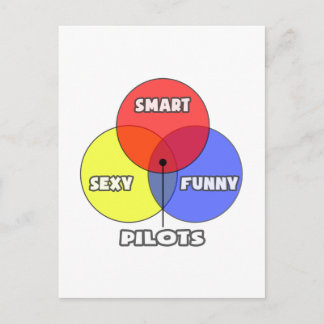 Carte Postale Diagramme de Venn .. Pilotes