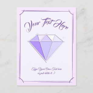 Carte Postale Diamant. Bijou. 60 ans de mariage