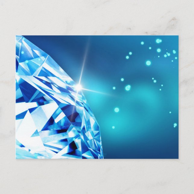 Carte Postale diamant bleu (Devant)