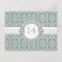 Diamants et dentelle, Numéro de siège de table Mar