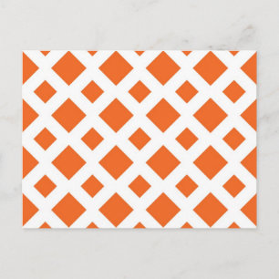 Carte Postale Diamants orange sur blanc