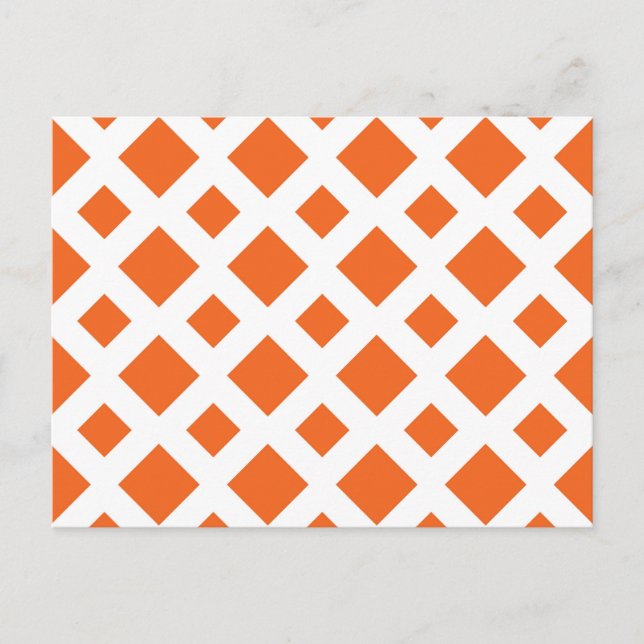 Carte Postale Diamants orange sur blanc (Devant)