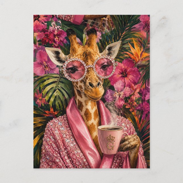 Carte Postale Diamants roses et glamour matinal (Devant)