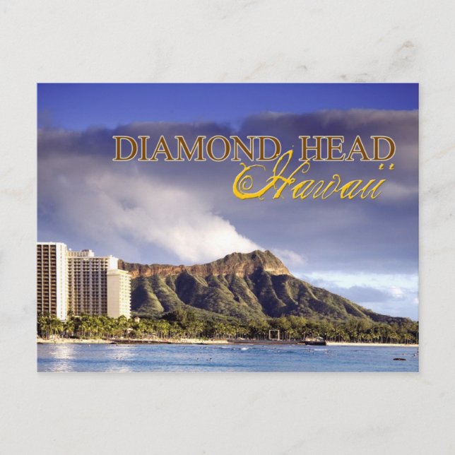 Carte Postale Diamond Head, Honolulu, Hawaii (Devant)