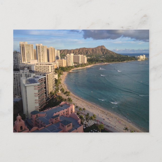 Carte Postale Diamond Head, Waikiki Beach, Hawaii (Devant)