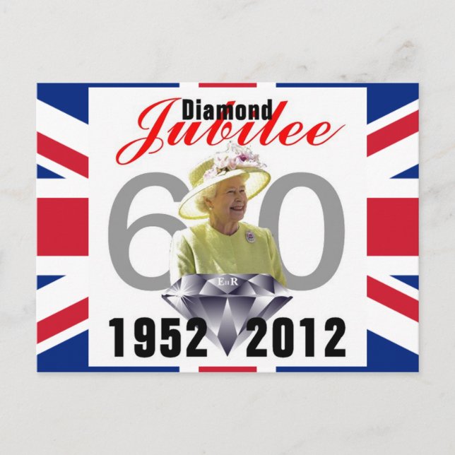 Carte Postale Diamond Jubilee 1952-2012 Postcard (Devant)