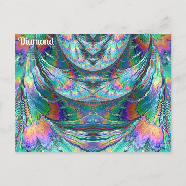 Carte Postale DIAMOND ~ Oozing Pastels ~ 3D Fractal Design ~ (Devant)