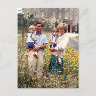 Carte Postale Diana Charles William Harry 1986