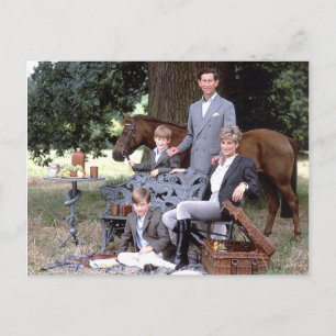 Carte Postale Diana Charles William Harry 1992