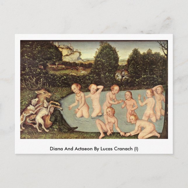 Carte Postale Diana Et Actaeon Par Lucas Cranach (I) (Devant)