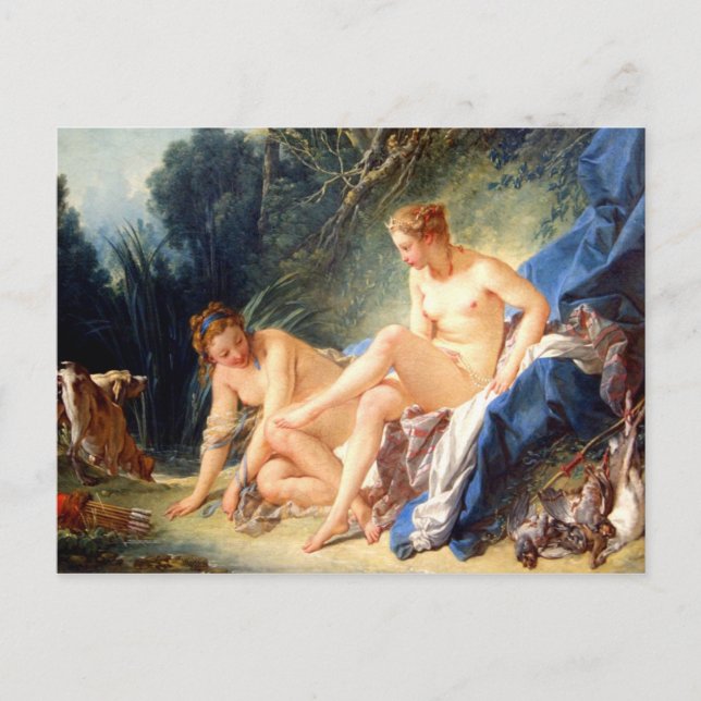 Carte Postale Diana Quitte Son Bain (Devant)