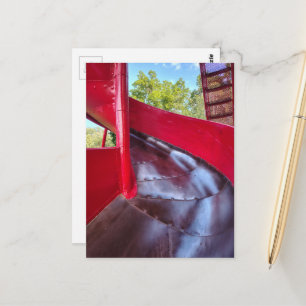 Carte Postale Diapositive rouge abstraite 