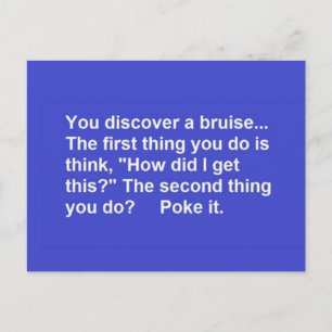 CARTE POSTALE DICTONS DRÔLES BRUISE POKES RIRE COMMENTAIRES CART