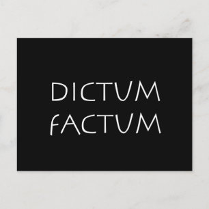 Carte Postale Dictum factum