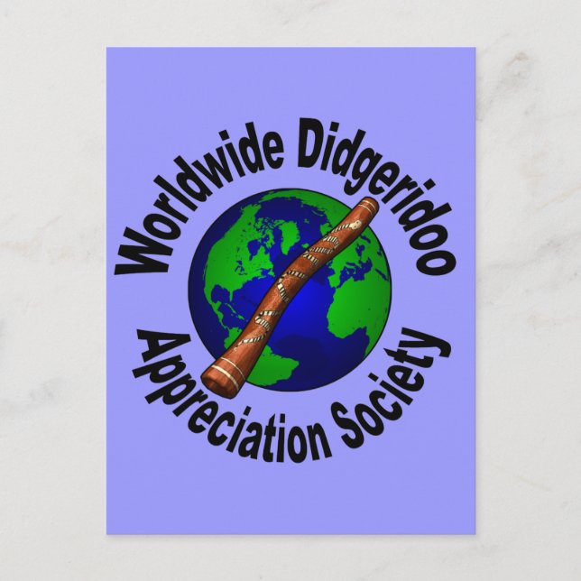 Carte Postale Didgeridoo Appreciation Society mondiale (Devant)