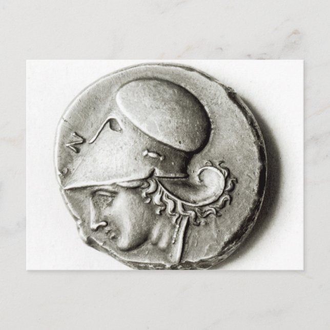 Carte Postale Didrachme d'Héraclès : avers dépeignant Athéna (Devant)