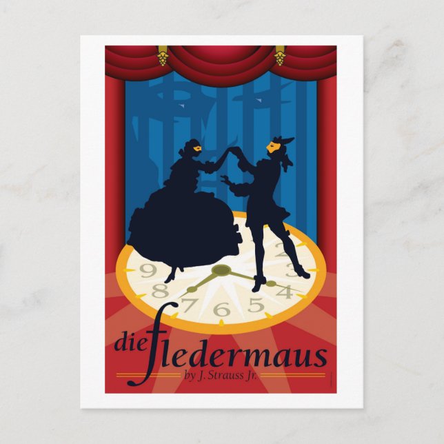Carte Postale Die Fledermaus, Opéra (Devant)