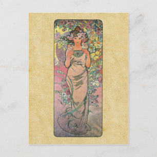 Carte Postale Die Rose by Alfons Mucha 1898