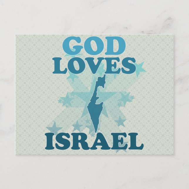 Carte Postale Dieu aime Israël (Devant)