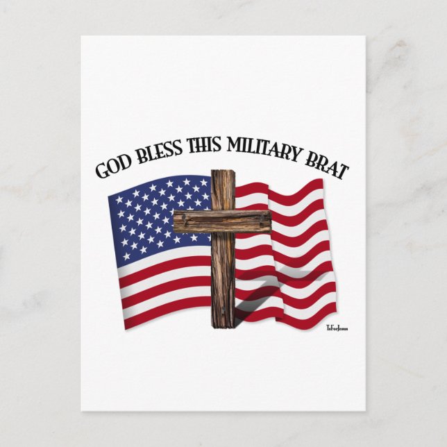 Carte Postale DIEU BÉNISSE CE GAMIN DE MILITAIRE croix robuste,  (Devant)