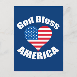 Carte Postale Dieu bénisse l'Amérique