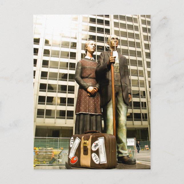 Carte Postale Dieu bénisse l'Amérique/gothique américain (Devant)