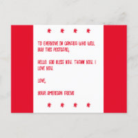 Dieu bénisse le Canada. Amour, Votre Ami Américain