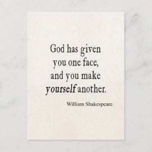 Carte Postale Dieu Donné Un Visage Faire Une Autre Citation De S