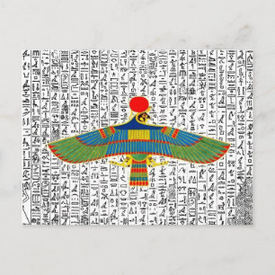 Carte Postale Dieu égyptien antique Horus Hawk