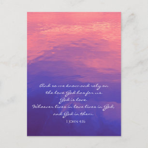 Carte Postale Dieu est amour Nature Photo Christian Custom Tex