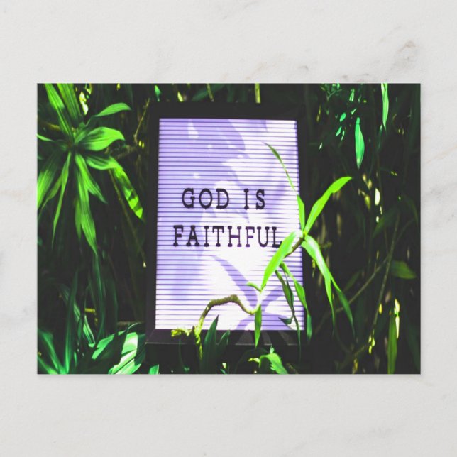 Carte Postale Dieu est l'inspiration chrétienne fidèle (Devant)