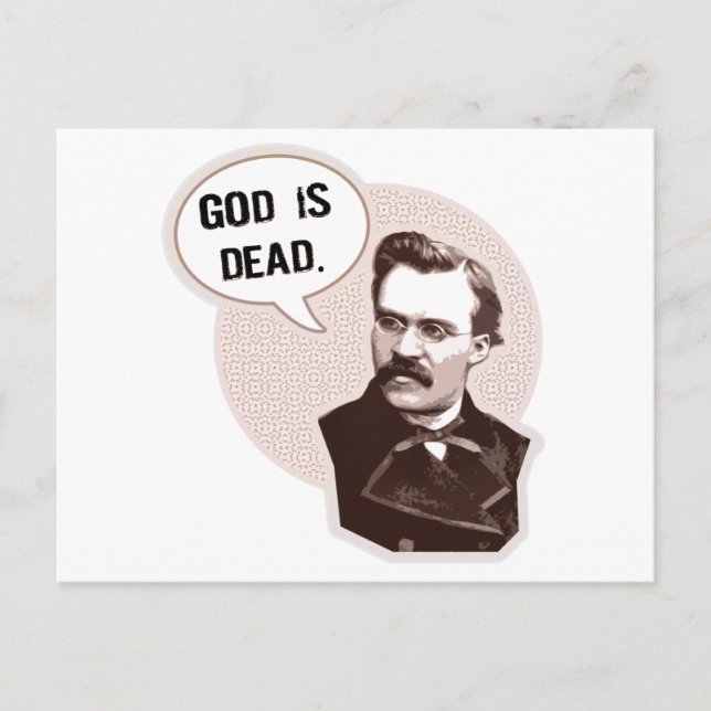 Carte Postale Dieu est mort (Nietzsche) (Devant)