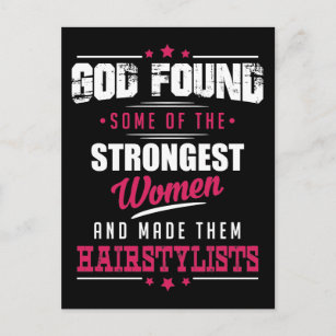Carte Postale Dieu fait HairStylistes Hilarious Profession Desig