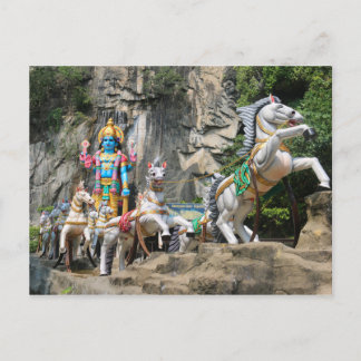 Carte Postale Dieu hindou avec calèche à Ramayana Cave
