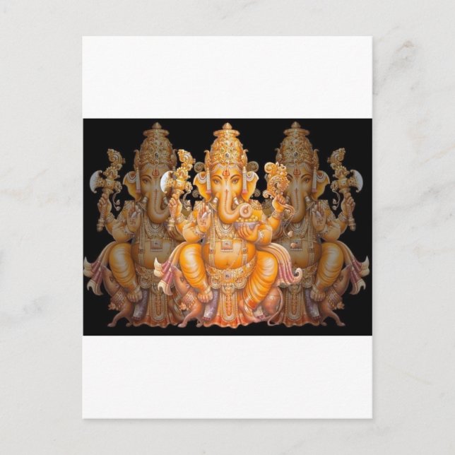 Carte Postale Dieu hindou Ganesh (Devant)
