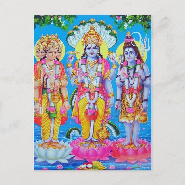 Carte Postale dieu indien (Devant)