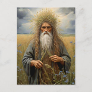 Carte Postale Dieu païen du lin