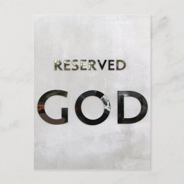 Carte Postale dieu réservé (Devant)