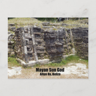 Carte Postale Dieu Soleil Maya - Altun Ha, Belize
