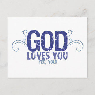 Carte Postale Dieu t'aime (oui, toi !)