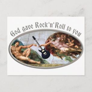Carte Postale Dieu vous a donné Rock and Roll
