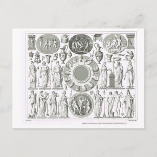 Carte Postale dieux grec et romain