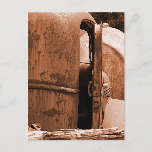 Carte Postale Différentes vues de Vieux Camion à Sepia (Devant)