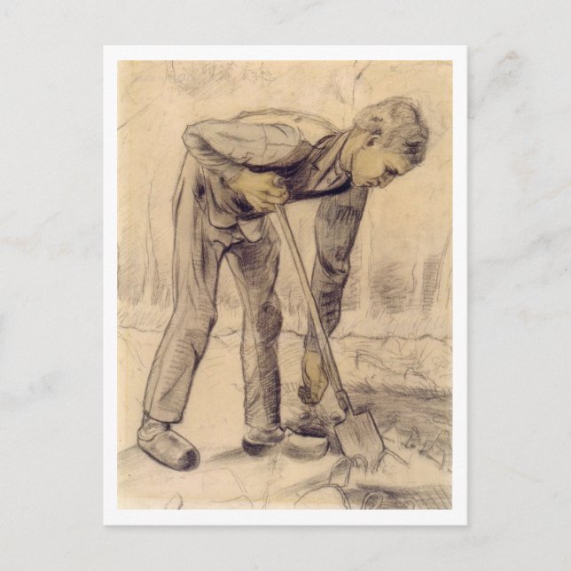 Carte Postale Digger, Vincent van Gogh (Devant)