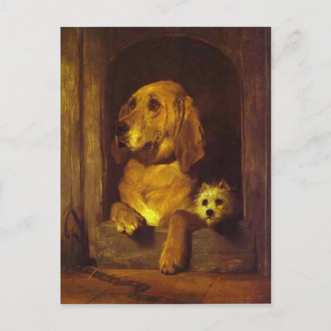 Carte Postale Dignité et confiance par Edwin Henry Landseer (Devant)