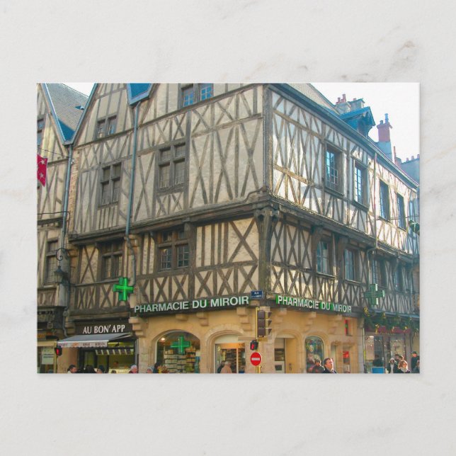 Carte Postale Dijon, bâtiment médiéval utilisé comme pharmacie (Devant)