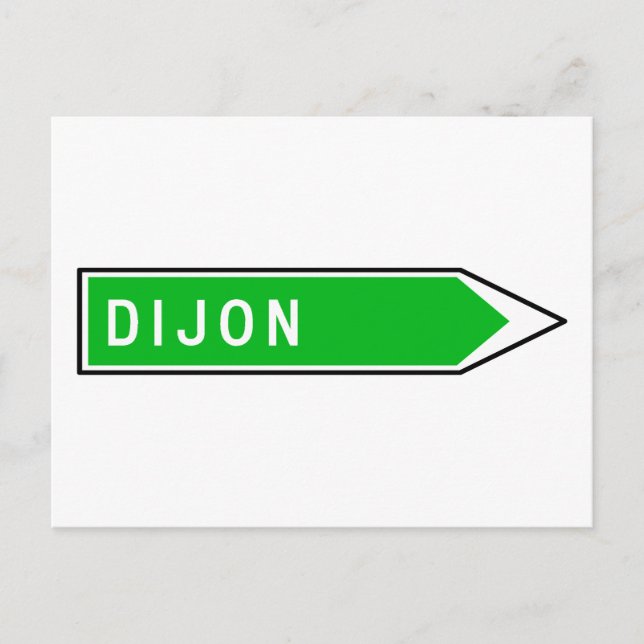 Carte Postale Dijon, Road Sign, France (Devant)