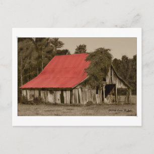 Carte postale Dilapidated Red Roofed Barn
