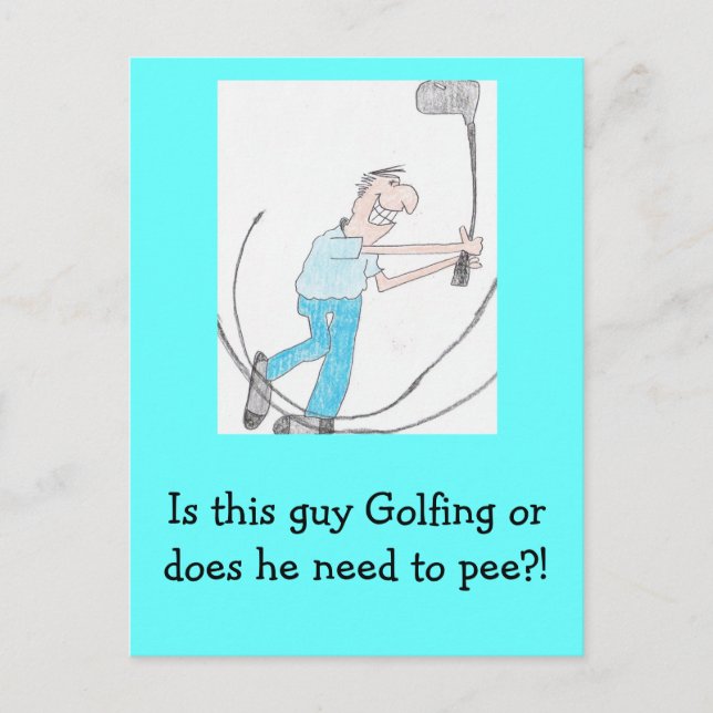 Carte postale dilemme de golf (Devant)