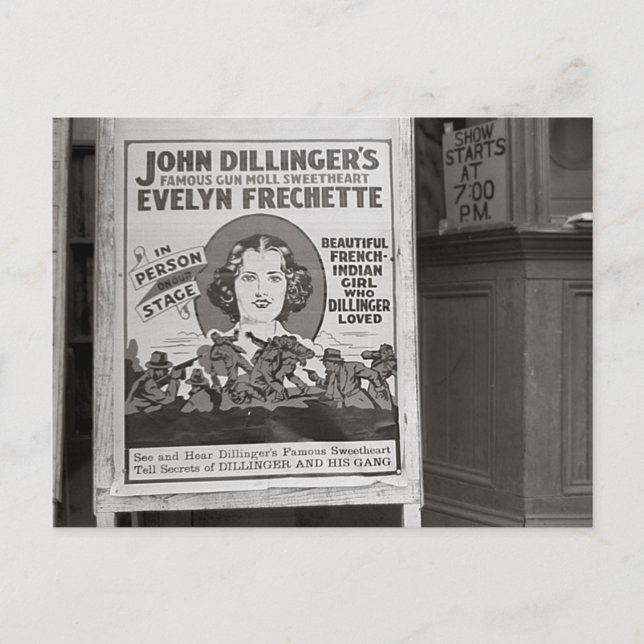 Carte Postale Dillinger's Gun Moll Sweetheart, 1938 (Devant)
